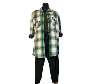 Plus Plaid Long Shacket