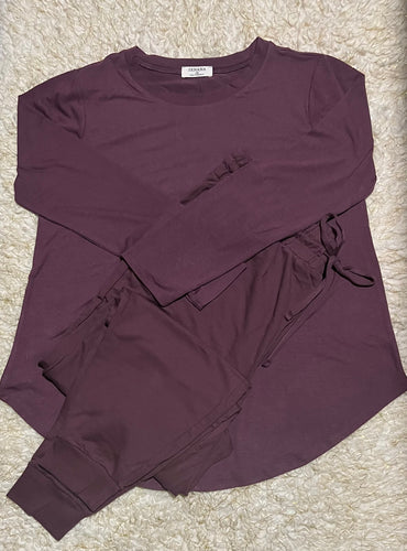 Plus Joggers Set Eggplant